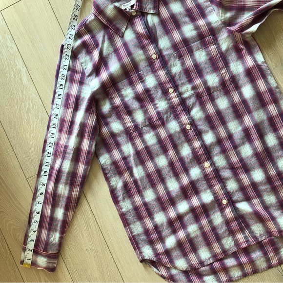 Madewell Cotton Plaid Button Up Long Shirt Size XS - Picture 9 of 11